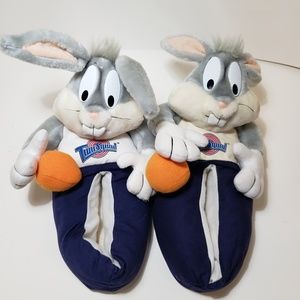 💥Vtg bugs bunny space jam slippers RARE